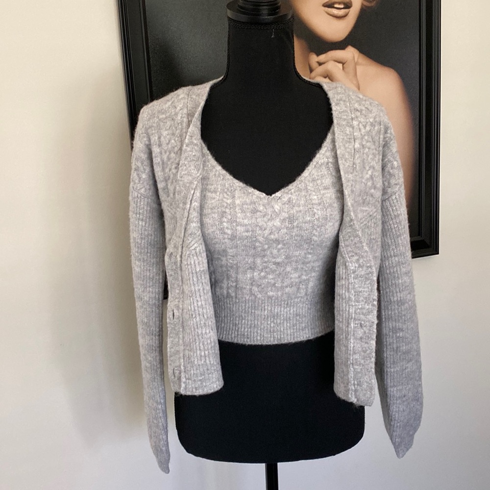 House of Harlow 1960 NWT Knit Cami and Cardigan Set Size XL